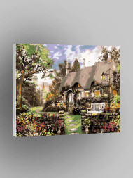 Raqamlar bo'yicha rasm "Chiroyli uy"