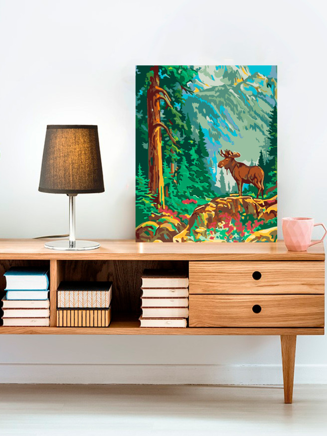 Raqamlar bo&amp;#039;yicha rasm &amp;quot;O&amp;#039;rmondagi elk&amp;quot;