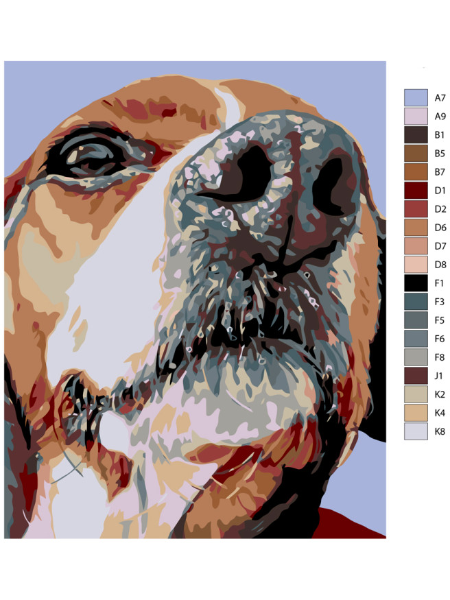 Raqamlar bo&amp;#039;yicha rasm &amp;quot;Kuchuk&amp;quot;