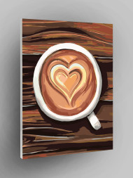 Картина по номерам &amp;quot;Сердце на кофе&amp;quot;