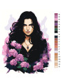 Картина по номерам &amp;quot;Брюнетка в цветах&amp;quot;