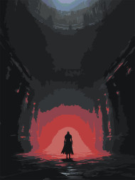 Картина по номерам &amp;quot;Силуэт воина&amp;quot;