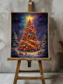 Постер на холсте &amp;quot;Сверкающая ёлка в сказке&amp;quot;