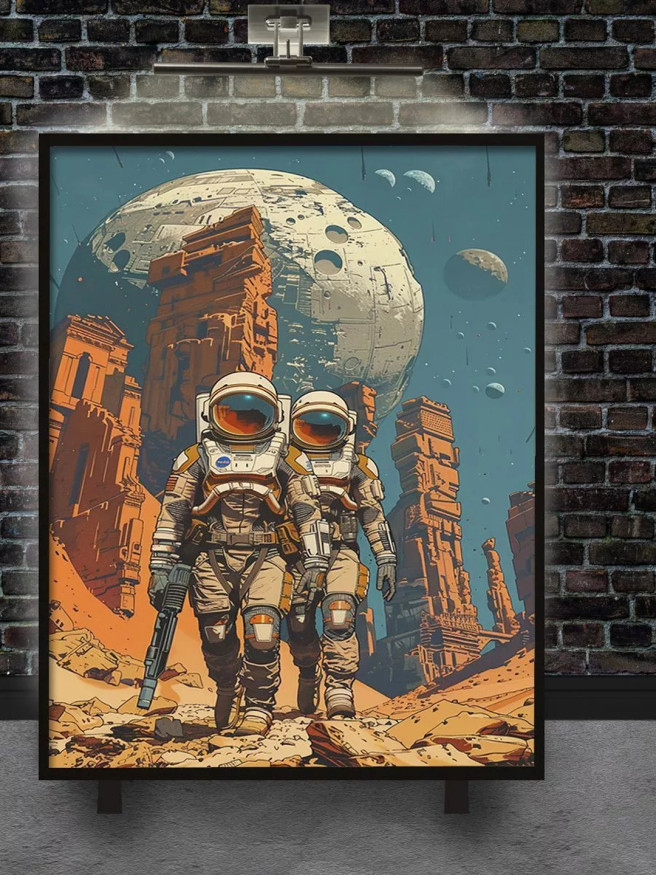 Holstga bosilgan poster &amp;quot;Olis sayyoradagi koloniyalar&amp;quot;