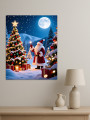 Постер на холсте &amp;quot;Санта у рождественской ёлки&amp;quot;