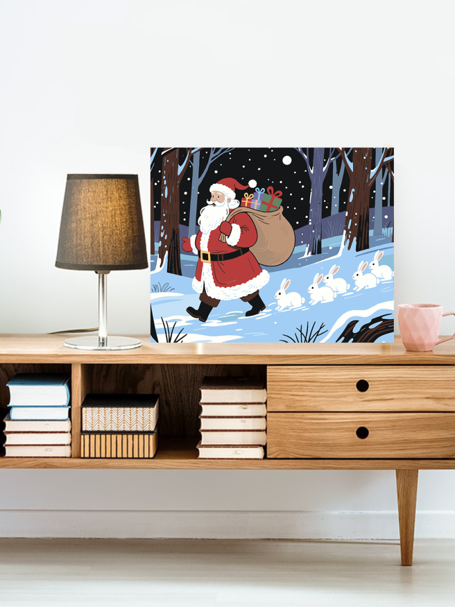 Raqamlar bo‘yicha rasm &amp;quot;Qor bobo o‘rmonda&amp;quot;