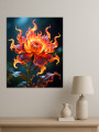 Постер на холсте &amp;quot;Огненный фантазийный цветок&amp;quot;