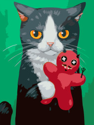 Картина по номерам &amp;quot;Котик-колдун&amp;quot;