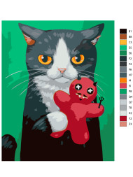 Картина по номерам &amp;quot;Котик-колдун&amp;quot;