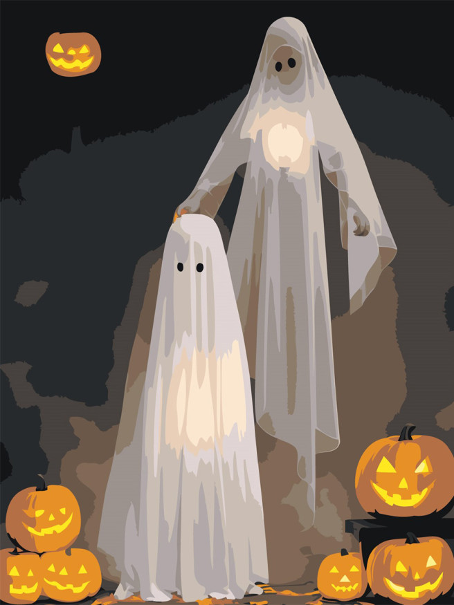 Raqamlar bo&amp;#039;yicha rasm &amp;quot;Bir juft arvoh&amp;quot;