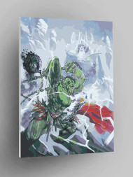 Raqamlar bo&#039;yicha rasm &quot;Hulk Thorga qarshi&quot;