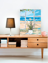 Raqamlar bo&#039;yicha rasm &quot;Deraza tokchasidagi gullar&quot;