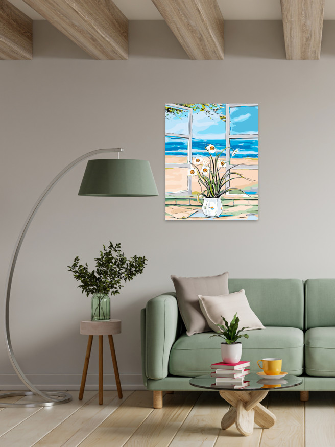 Raqamlar bo&amp;#039;yicha rasm &amp;quot;Deraza tokchasidagi gullar&amp;quot;