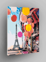 Fluorescent raqamlar bo'yicha rasm "Karuseldagi qiz"