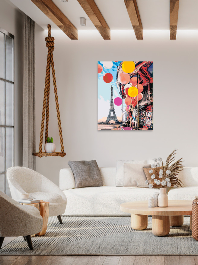 Флуоресцентная картина по номерам &amp;quot;Девушка на карусели&amp;quot;