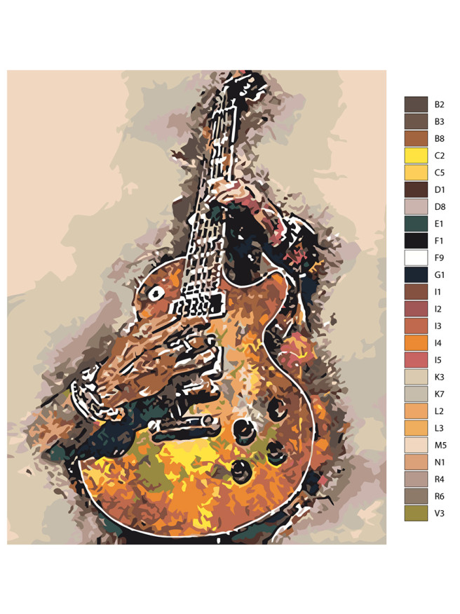 Raqamlar bo&amp;#039;yicha rasm &amp;quot;Gitara&amp;quot;