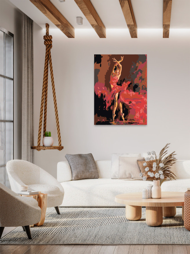 Raqamlar bo&amp;#039;yicha rasm &amp;quot;Qizil kiyimdagi Balerina&amp;quot;