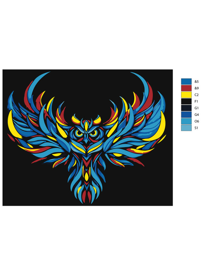 Raqamlar bo&amp;#039;yicha rasm &amp;quot;Boyqush&amp;quot;