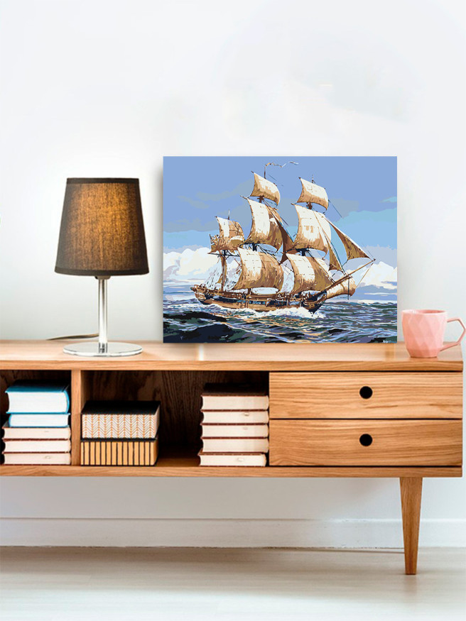 Raqamlar bo&amp;#039;yicha rasm &amp;quot;Dengizda kema&amp;quot;