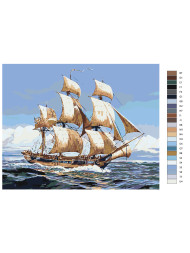 Картина по номерам &amp;quot;Корабль в море&amp;quot;