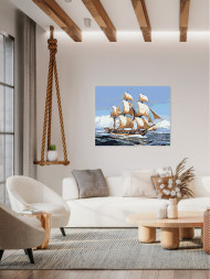 Картина по номерам &amp;quot;Корабль в море&amp;quot;