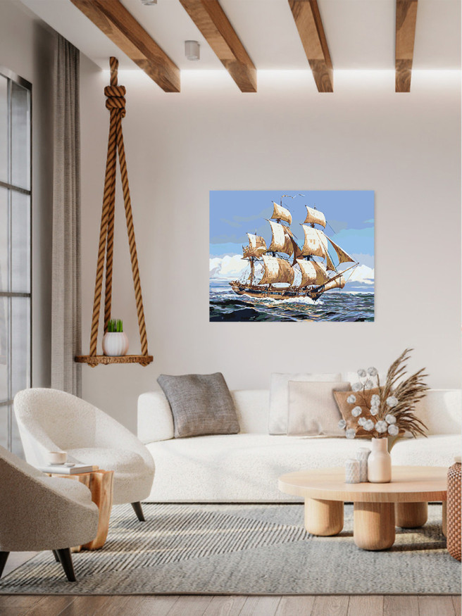 Raqamlar bo&amp;#039;yicha rasm &amp;quot;Dengizda kema&amp;quot;