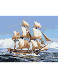 Картина по номерам &amp;quot;Корабль в море&amp;quot;
