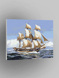 Картина по номерам &amp;quot;Корабль в море&amp;quot;