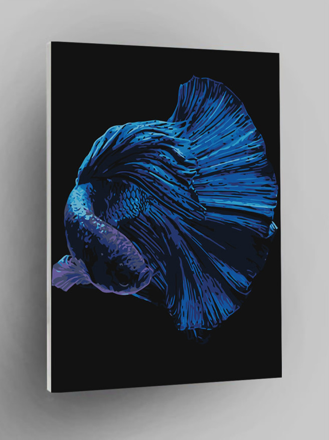 Raqamlar bo&amp;#039;yicha rasm &amp;quot;Katta dumi bilan baliq&amp;quot;