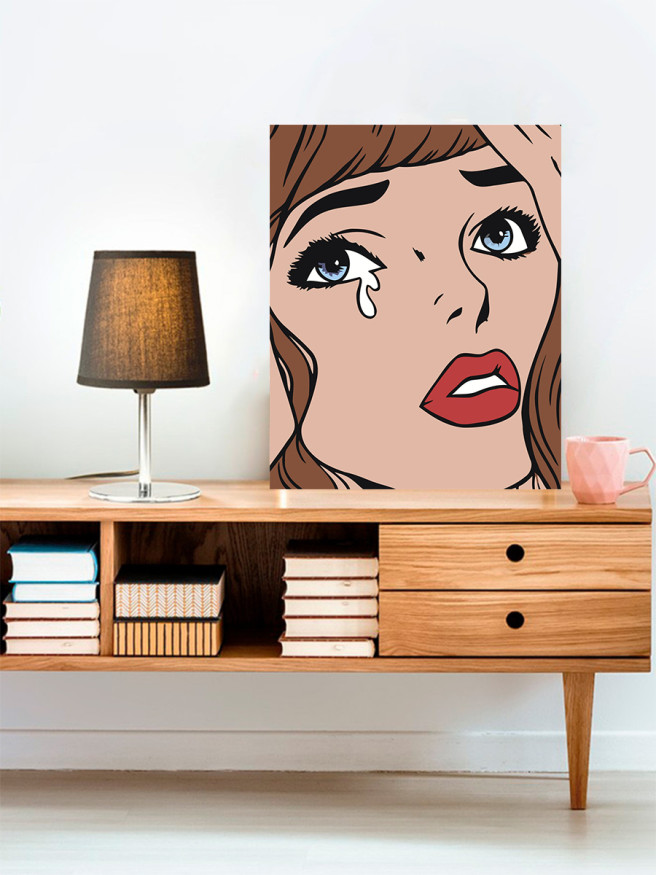 Raqamlar bo&amp;#039;yicha rasm &amp;quot;Ko&amp;#039;z yoshlari bilan qiz&amp;quot;