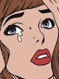 Картина по номерам "Девушка со слезой"