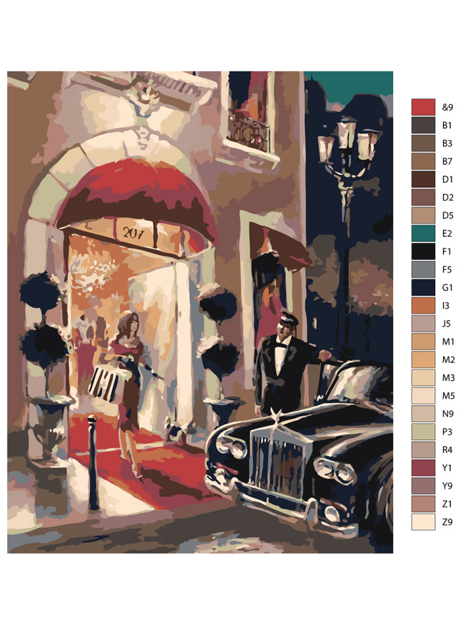 Картина по номерам &amp;quot;Стильная женщина&amp;quot;