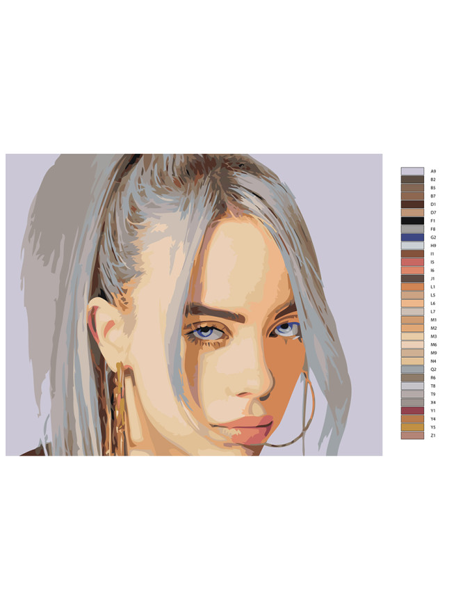 Картина по номерам &amp;quot;Билли Айлиш&amp;quot;