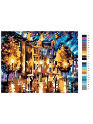 Картина по номерам &amp;quot;Люди на прогулке&amp;quot;