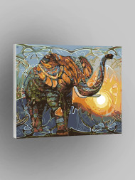 Raqamlar bo'yicha rasm "Fil"