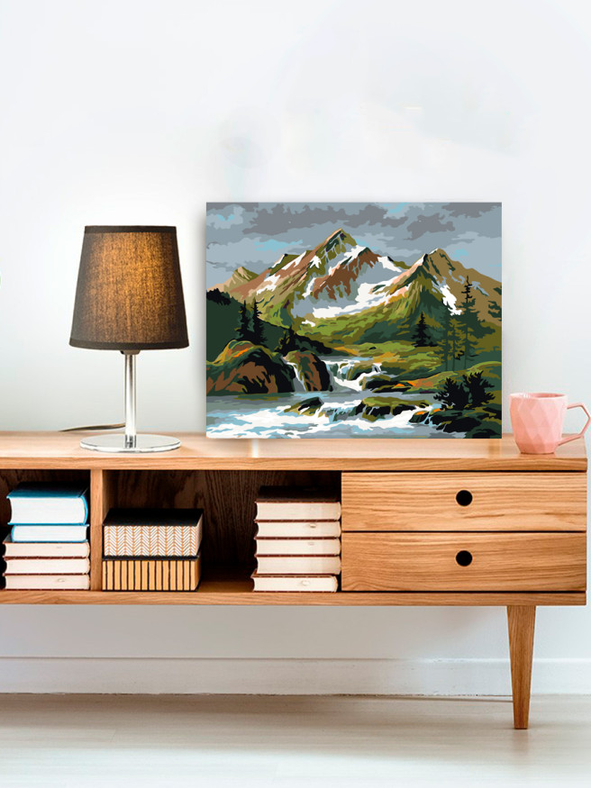 Картина по номерам &amp;quot;Пасмурное небо в горах&amp;quot;