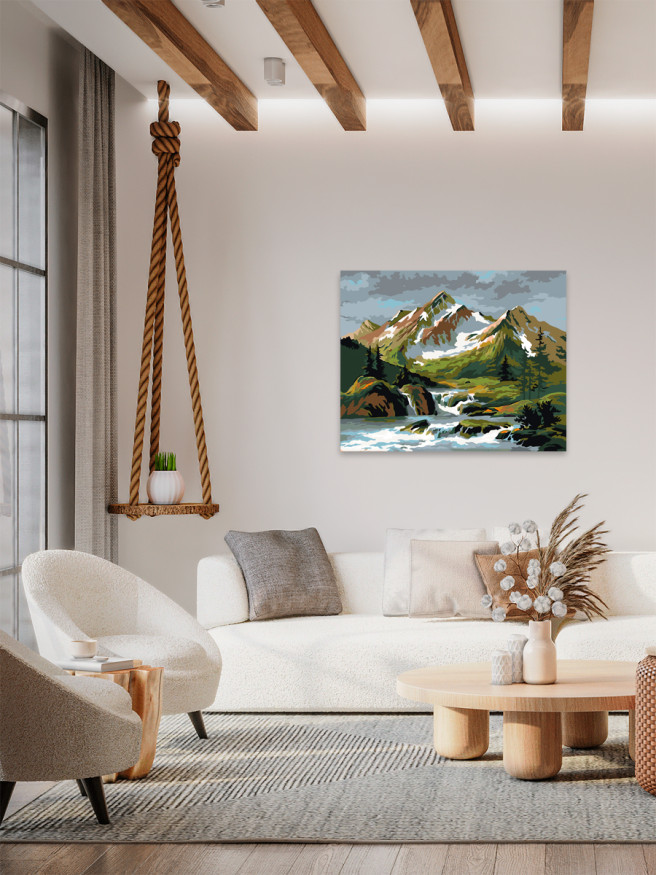 Картина по номерам &amp;quot;Пасмурное небо в горах&amp;quot;