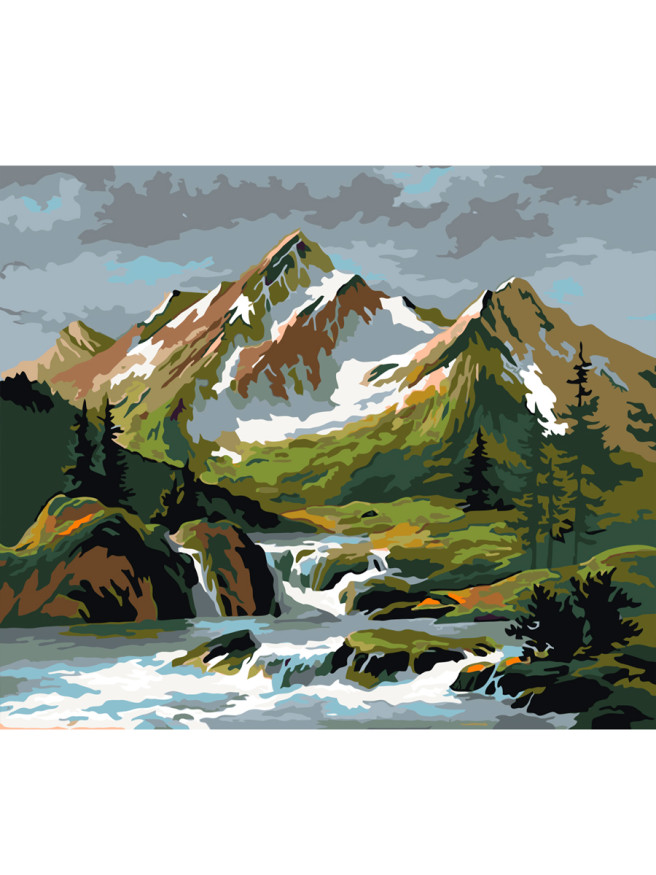 Картина по номерам &amp;quot;Пасмурное небо в горах&amp;quot;