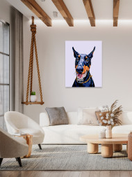 Raqamlar bo'yicha rasm "Doberman"