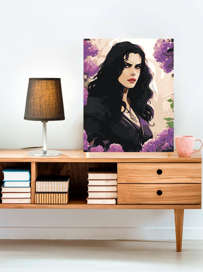 Картина по номерам &amp;quot;Злая брюнетка&amp;quot;