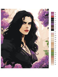 Картина по номерам &amp;quot;Злая брюнетка&amp;quot;