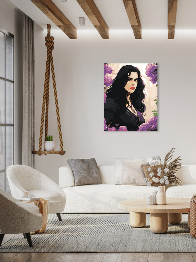 Картина по номерам &amp;quot;Злая брюнетка&amp;quot;