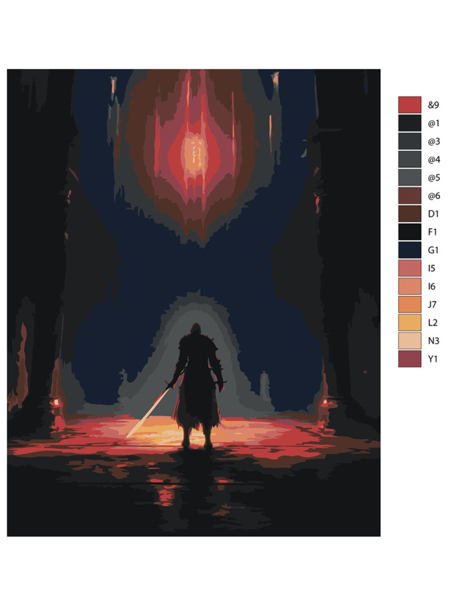 Raqamlar bo&amp;#039;yicha rasm &amp;quot;Jangdan oldin jangchi&amp;quot;