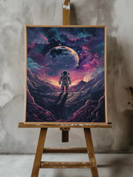 Holstga bosilgan poster "Yolg‘iz astronavt"
