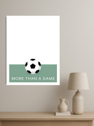 Holstga bosilgan poster "Minimalistik futbol to‘pi"