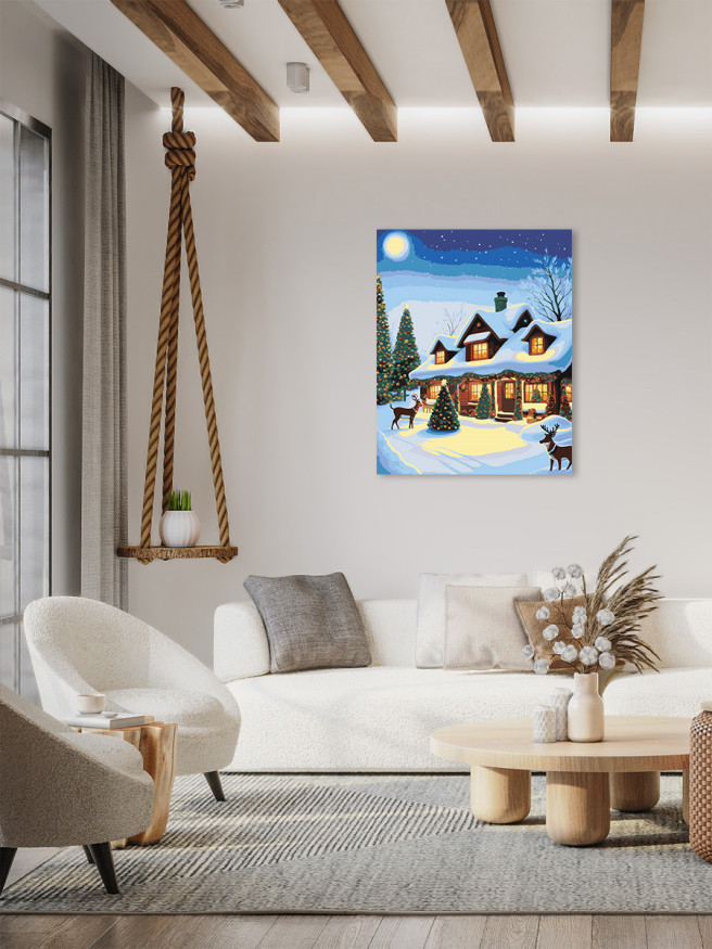 Картина по номерам &amp;quot;Рождественская ночь&amp;quot;