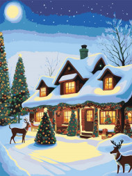 Картина по номерам &amp;quot;Рождественская ночь&amp;quot;