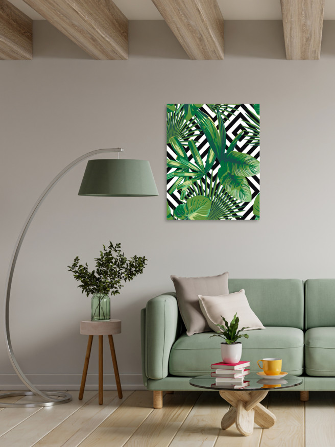 Картина по номерам &amp;quot;Зелёные цветы&amp;quot;