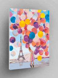 Fluorescent raqamlar bo&#039;yicha rasm &quot;Rangbarang pufaklar&quot;