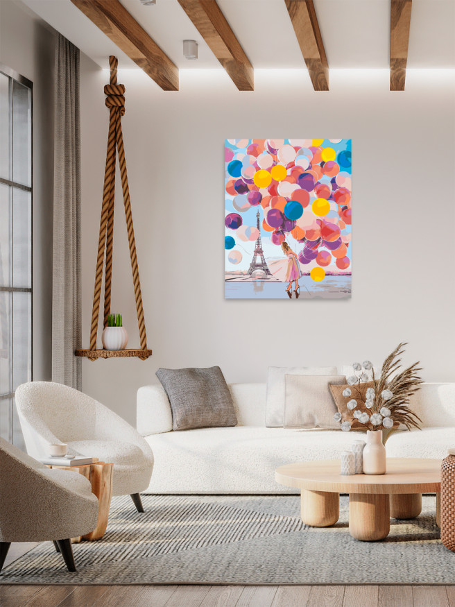 Флуоресцентная картина по номерам &amp;quot;Разноцветные шарики&amp;quot;